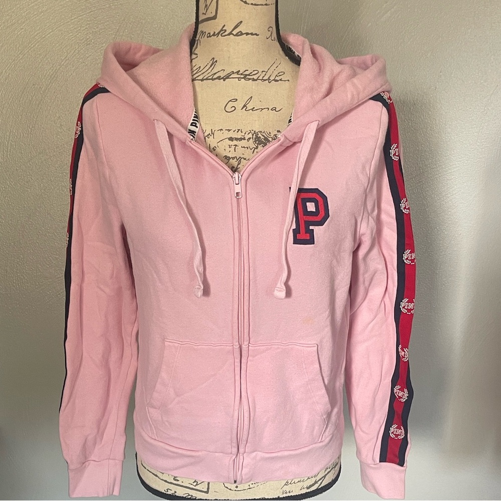 PINK Victoria's Secret | Women’s Light Pink Zip-Up Hoodie Size Small